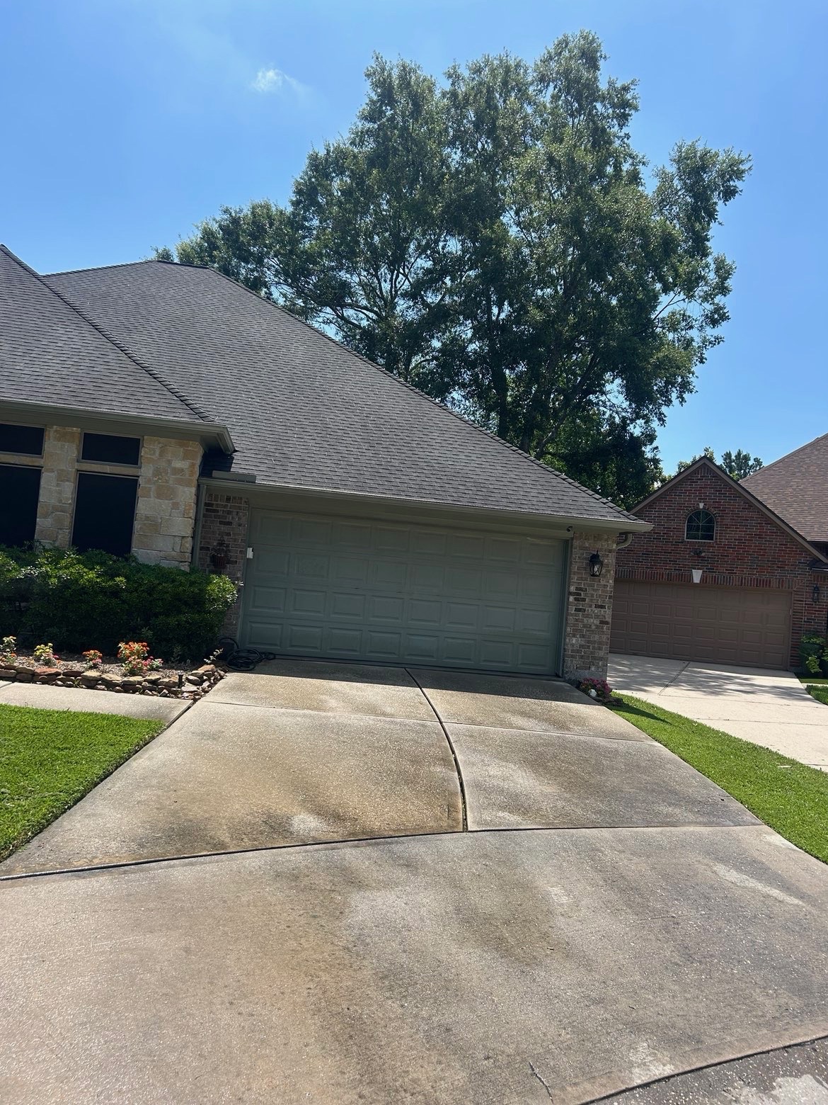 Before driveway cleaning